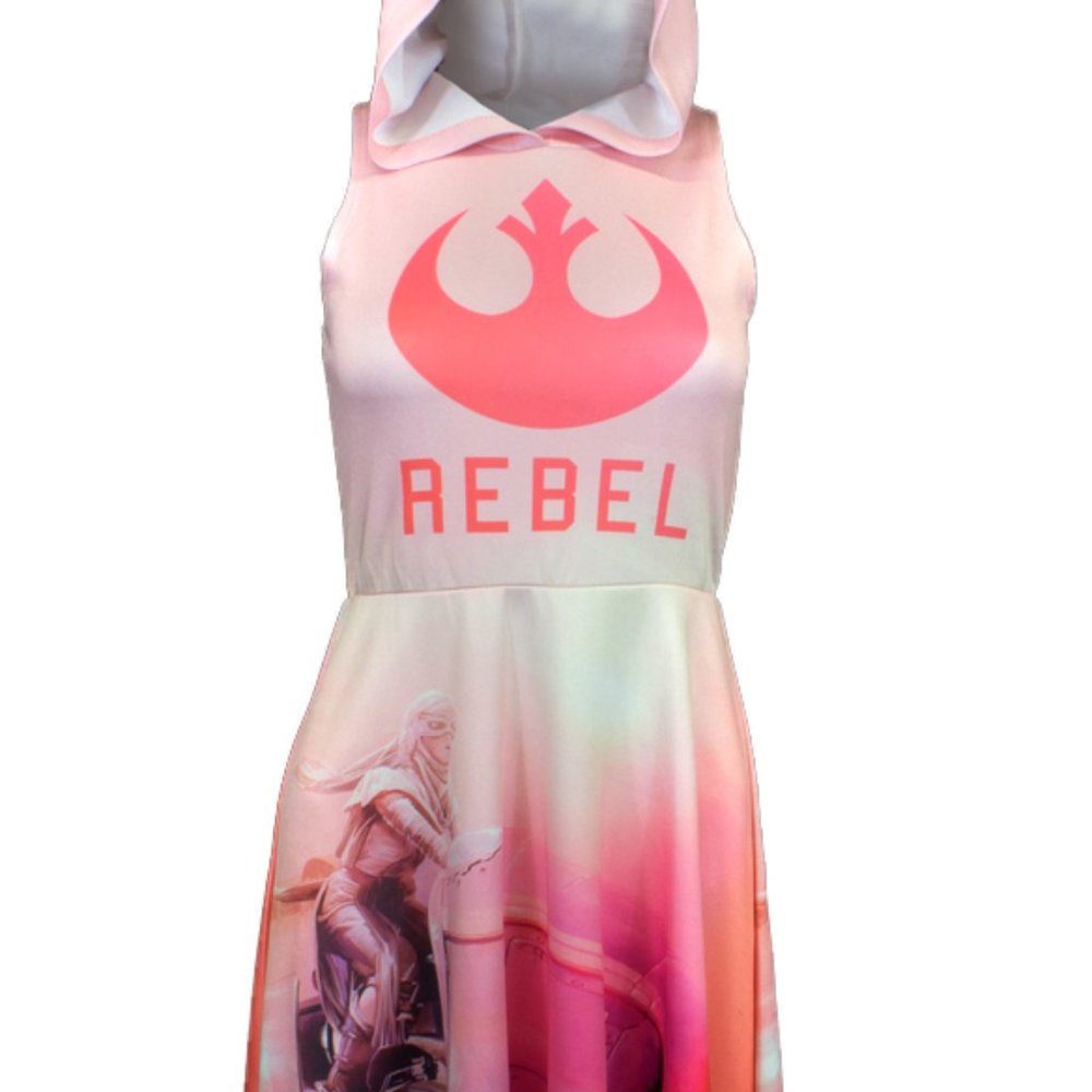Star Wars Rebel Pink Sleeveless Hoodie Dress NWT - Picture 4 of 4